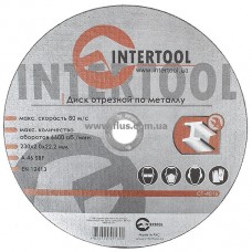 Диск отрезной по металлу 230x2,0x22,2 мм INTERTOOL CT-4016