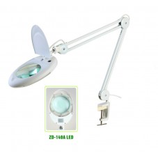 Настольная лампа-лупа на струбцине ZD-140A, 5диопт.-130мм с LED подсветкой 