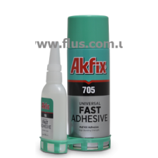  Akfix 705, гелиевый  клей с активатором(50г + 200г), Турция.  Предназначен для склеивания дерева, резины, МДФ, большинства пластиков, кожи и т.п. "