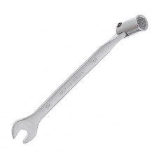 Ключ рожково-накидный шарнирный 12 мм, CrV, покрытие сатин-хром INTERTOOL XT-1412