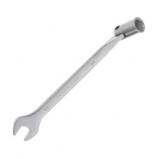 Ключ рожково-накидный шарнирный 14 мм, CrV, покрытие сатин-хром INTERTOOL XT-1414
