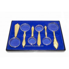 Подарочный набор ручных луп с золотым напылением в пластиковом кейсе Magnifier18154 